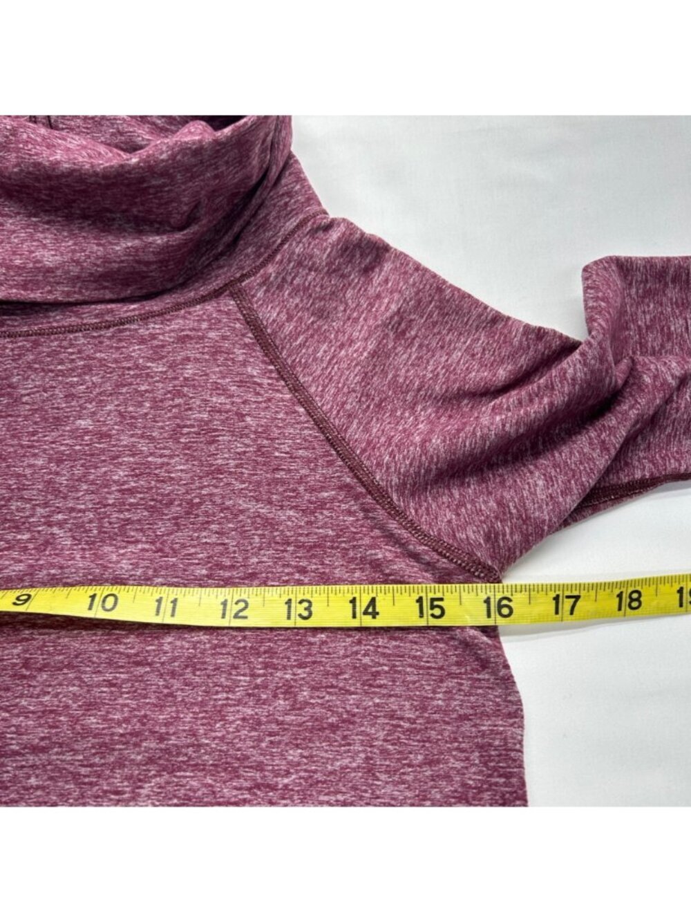 Lululemon Make A Move Long Sleeve Cowl Neck Pullover Heathered Red Grape No Size - Picture 8 of 15